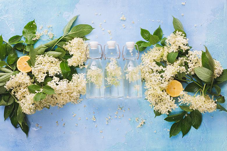 Holunderblütensirup mit Apfelsaft