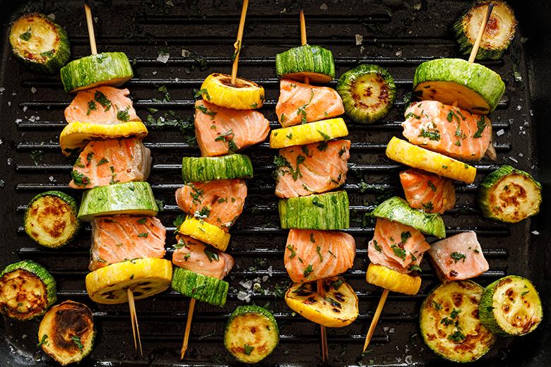 Lachs-Zucchetti-Spiessli