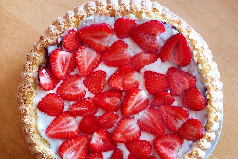 Einfacher Erdbeerkuchen