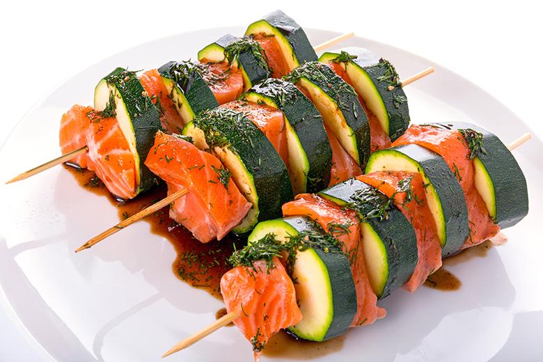 Zucchetti-Lachs-Spiessli