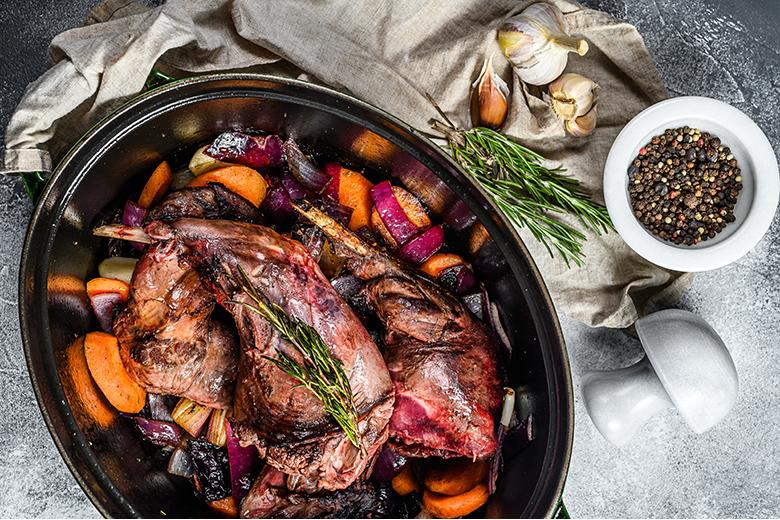 Wildbraten mit Gemüse