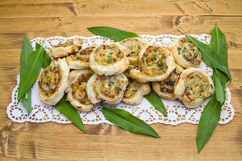 Blätterteig-Bärlauch-Schnecken