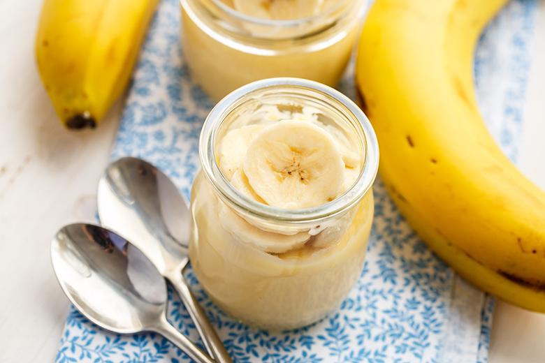 Bananenschalen Panna Cotta