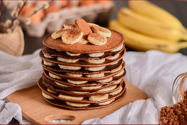 Schoko-Bananen-Pfannkuchen