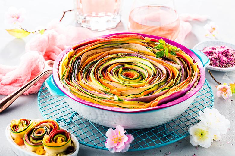 Spiralförmige Gemüsetorte