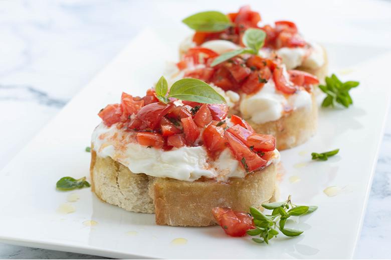 Burrata-Tomaten-Brot