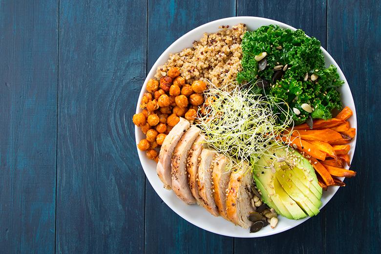 Buddha-Bowl mit Poulet