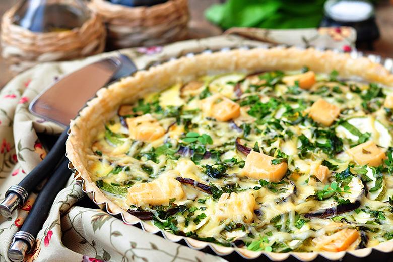 Bärlauchwähe mit Käse