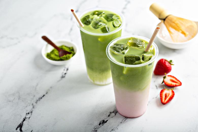 Kalter Matcha-Latte