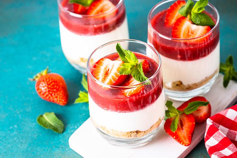 Käsekuchen im Glas
