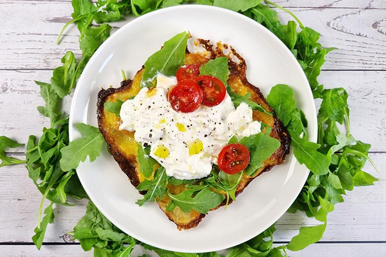 Kartoffel-Rösti mit Burrata