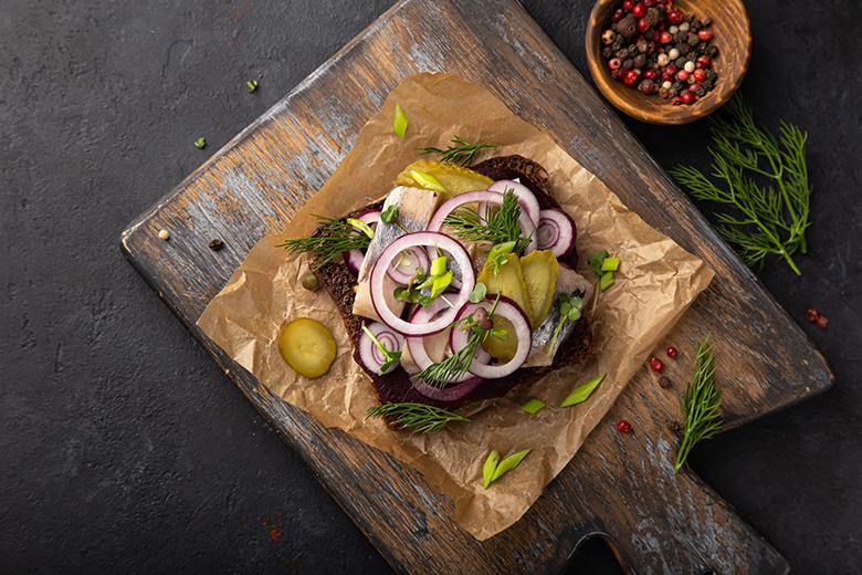 Smørrebrød mit Hering