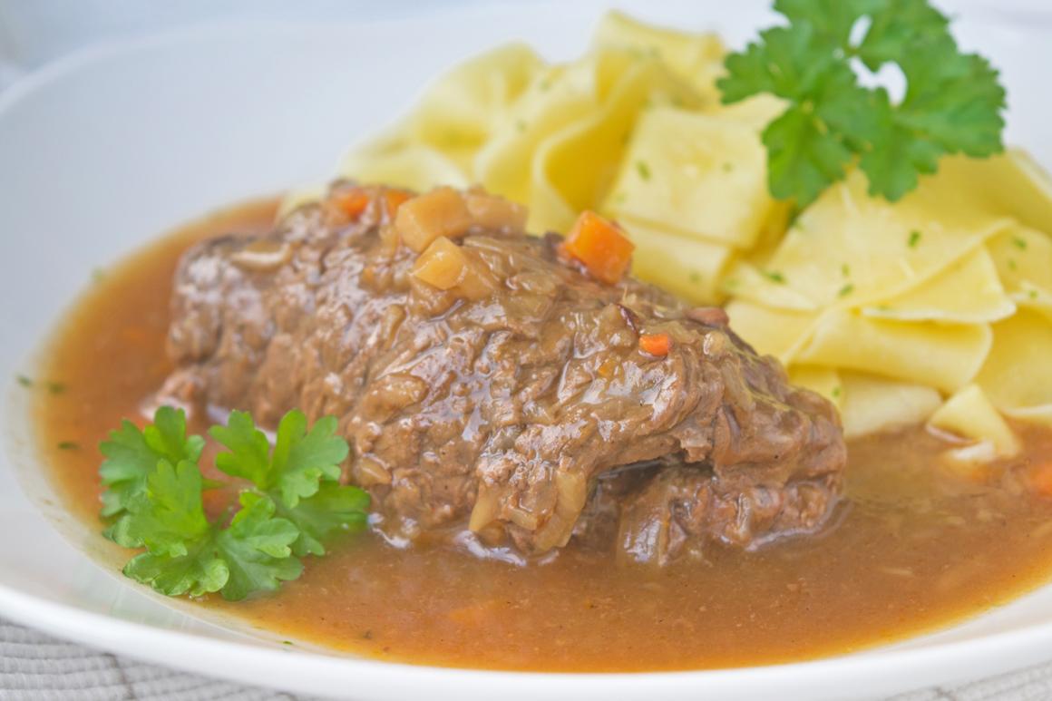 Rindsroulade an Sherrysauce