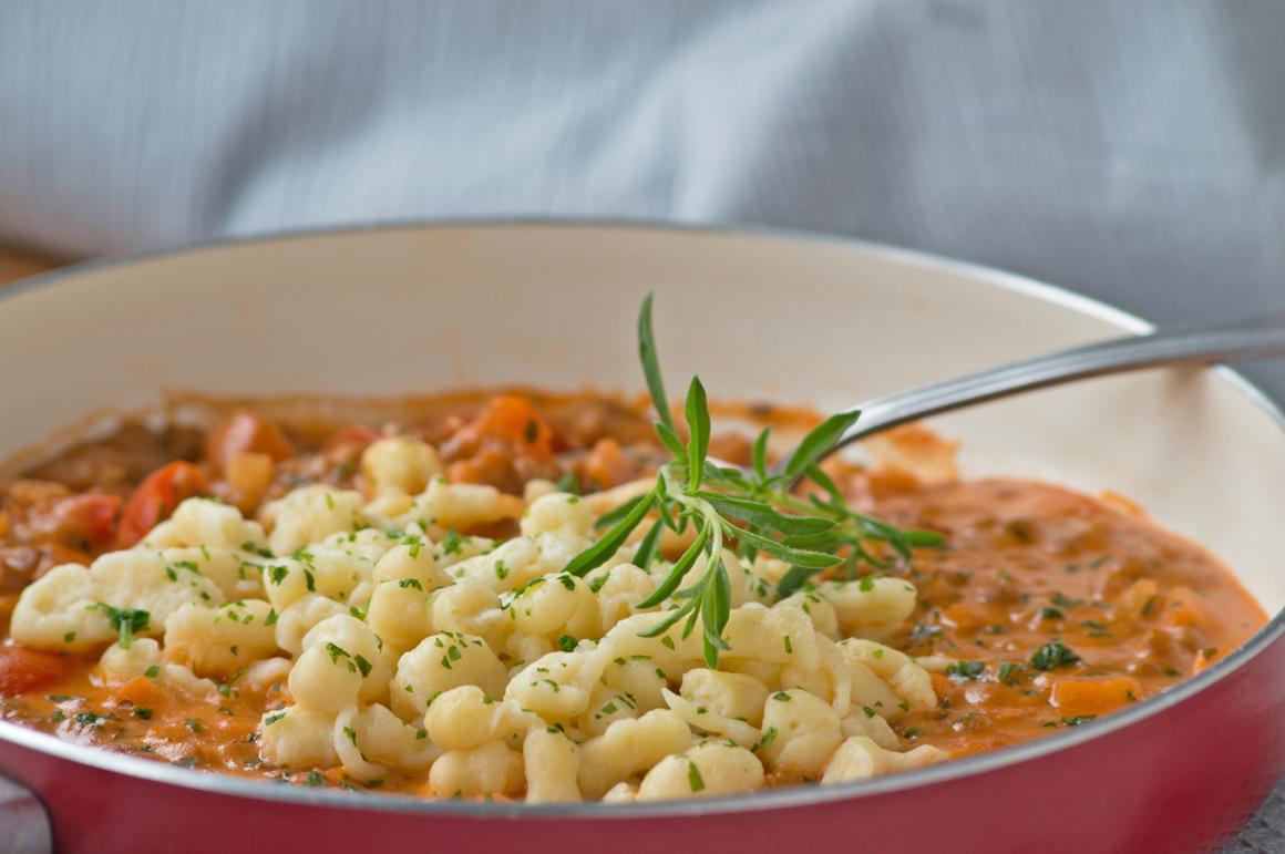 Linsengemüse mit Spätzli