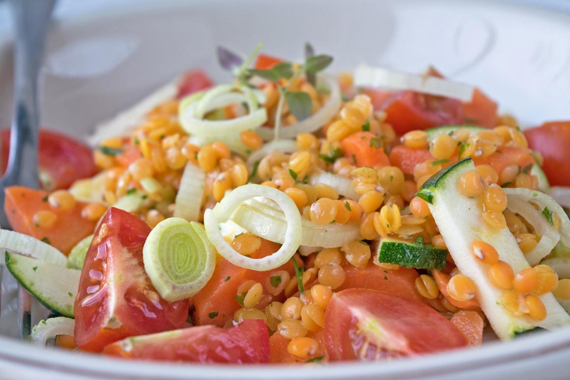 Linsen-Gemüse-Salat