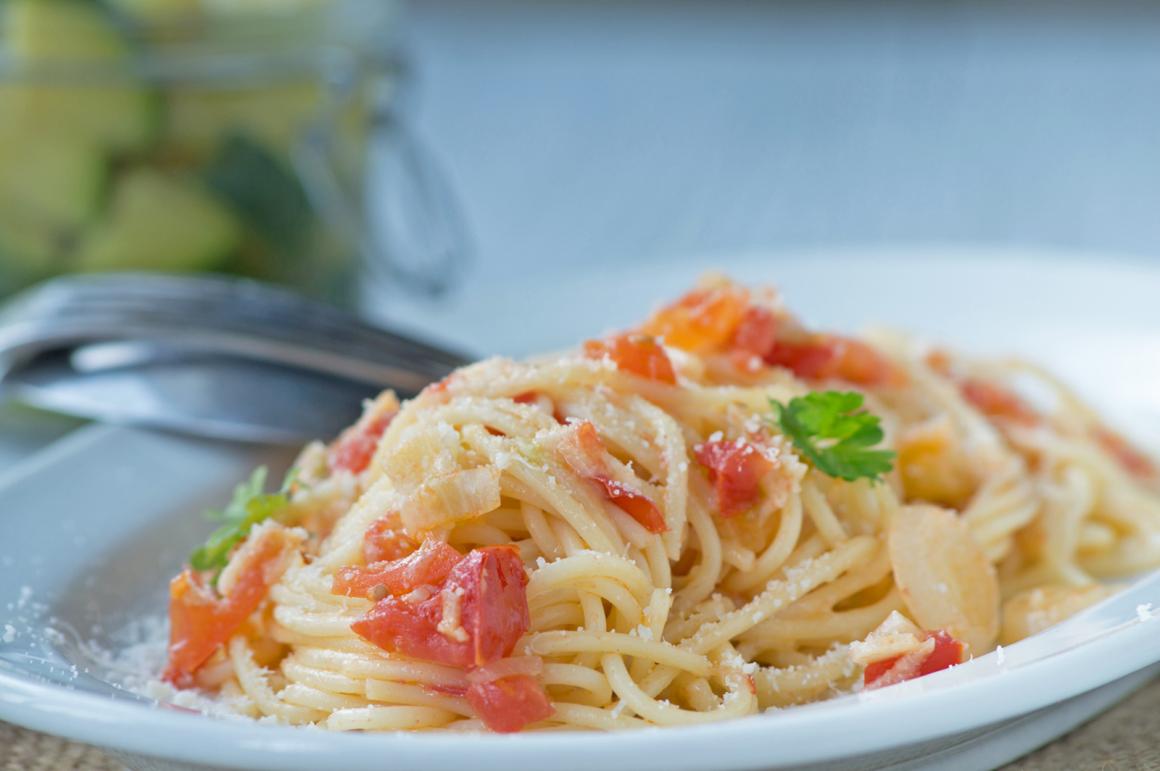 Knoblauch-Spaghetti