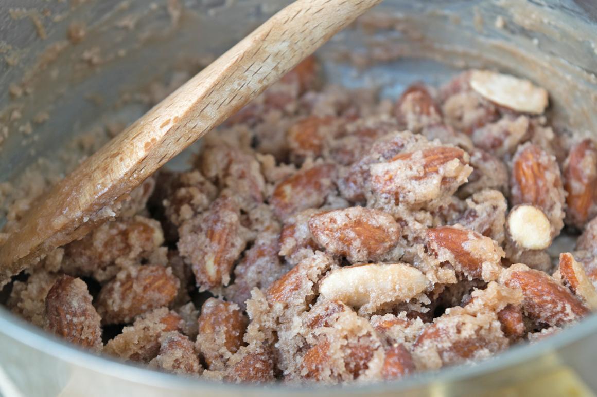 Gebrannte Mandeln in Zuckerguss