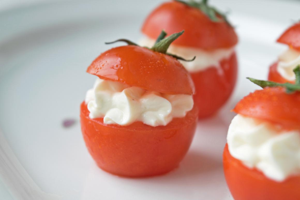 Cherry-Tomaten mit Frischkäse