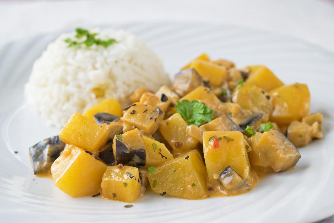 Kartoffel-Auberginen-Curry