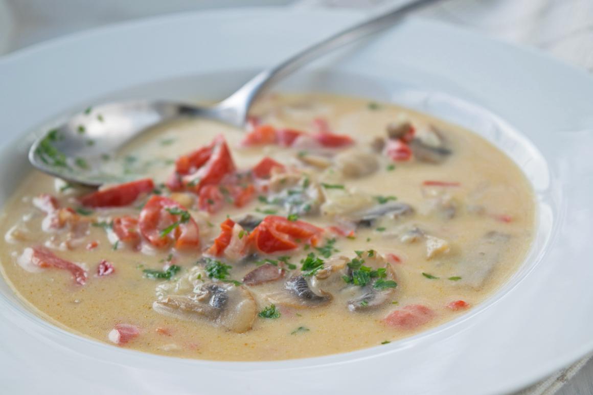 Peperoni-Pilz-Suppe