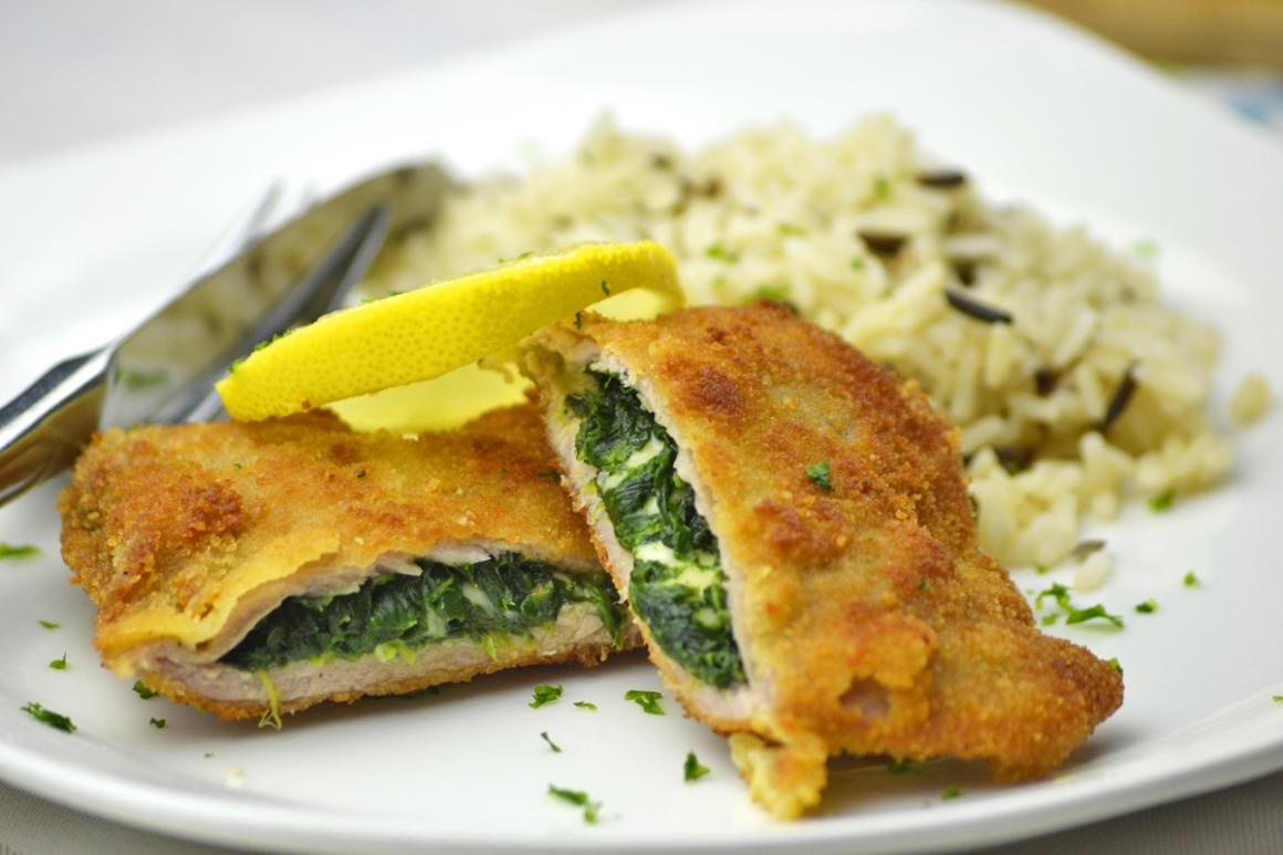 Cordon bleu mit Spinat