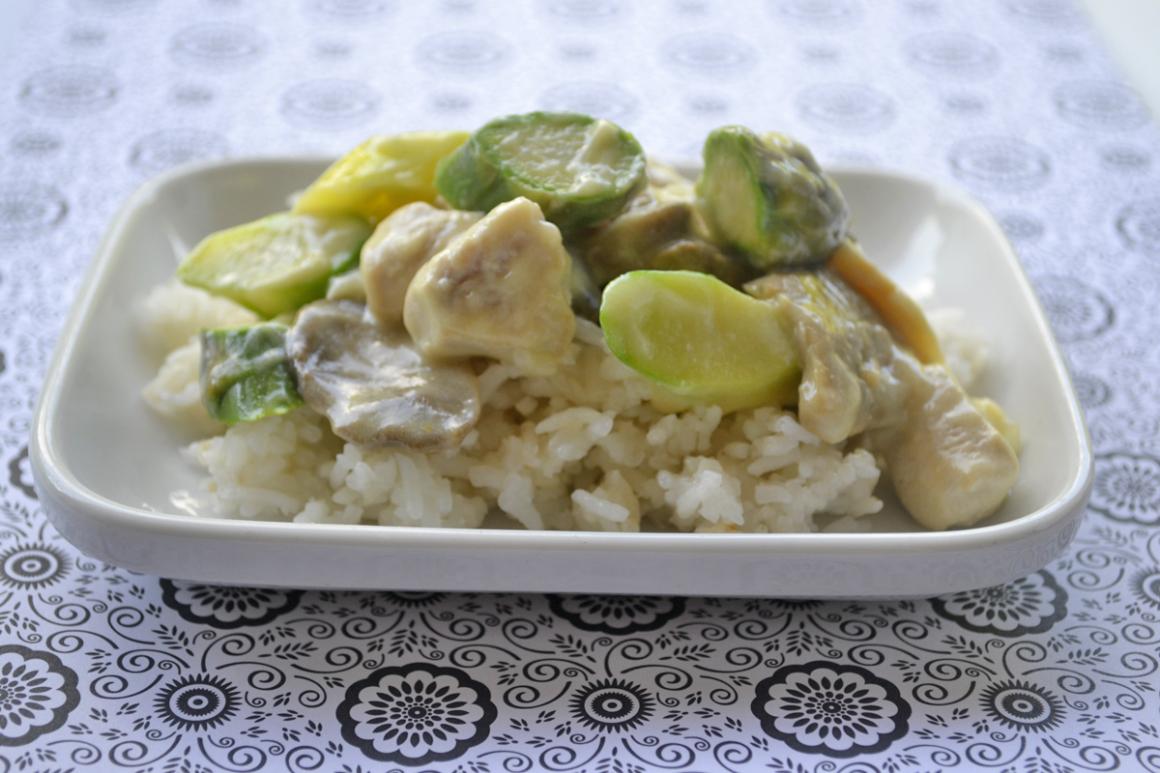 Poulet-mit-Spargel