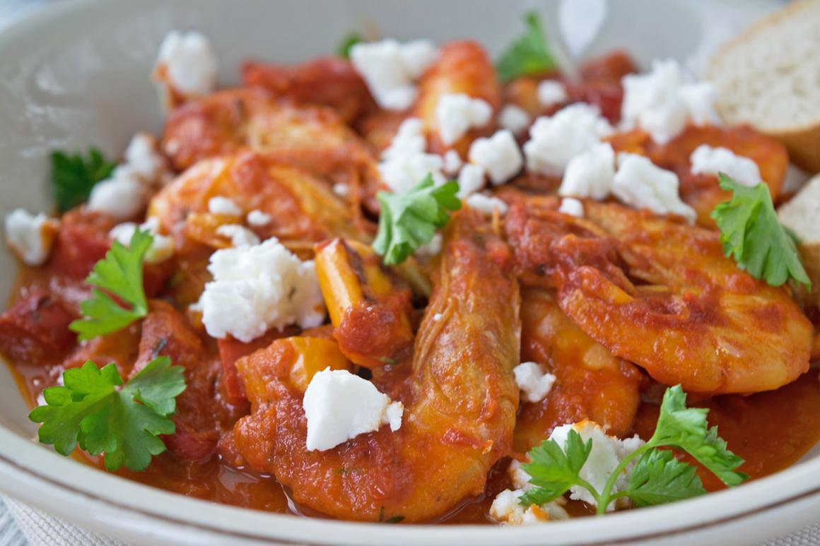 Scharfe Crevetten mit Tomatensauce