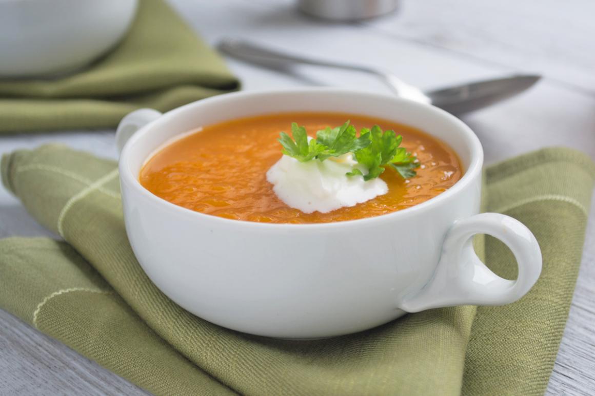 Süsskartoffelsuppe mit Ingwer