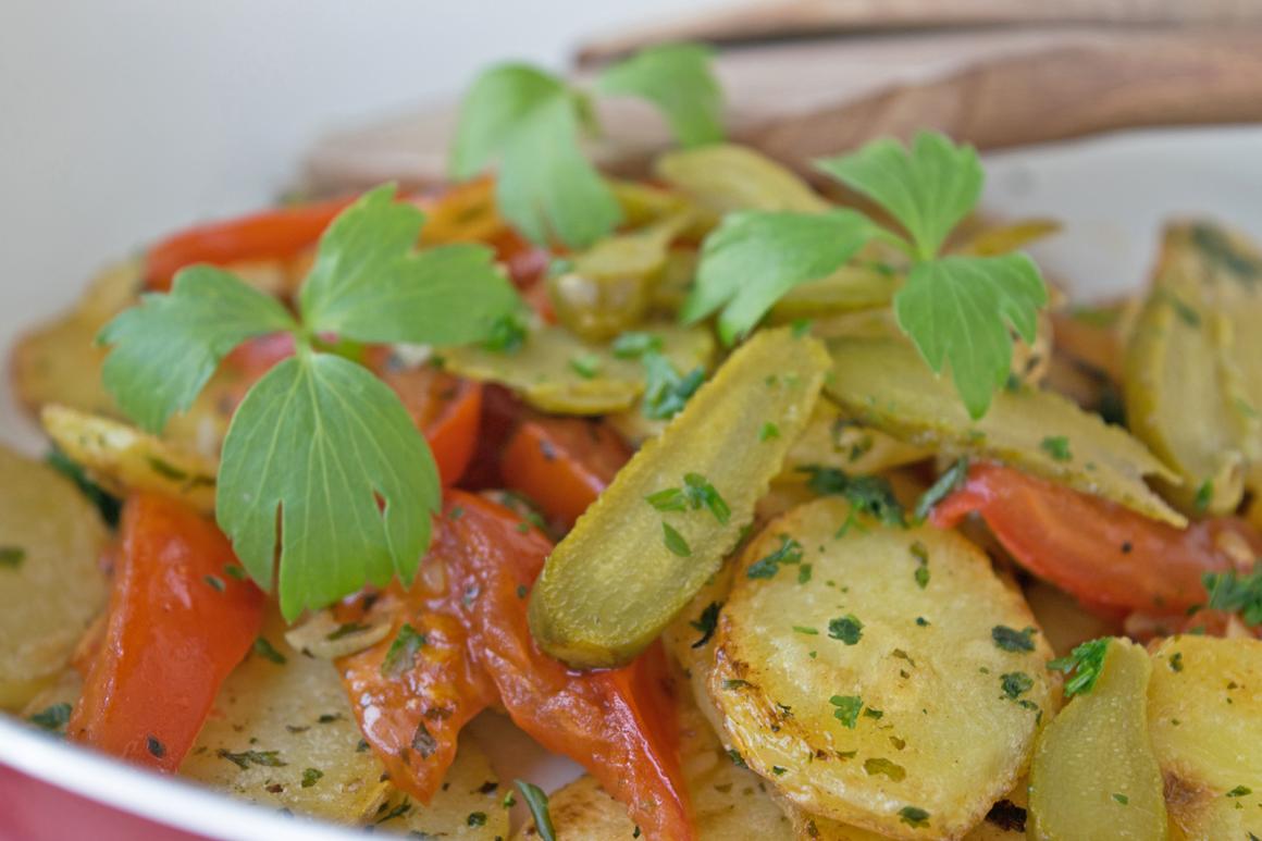 Kartoffelpfanne mit frischen Peterli - Rezept