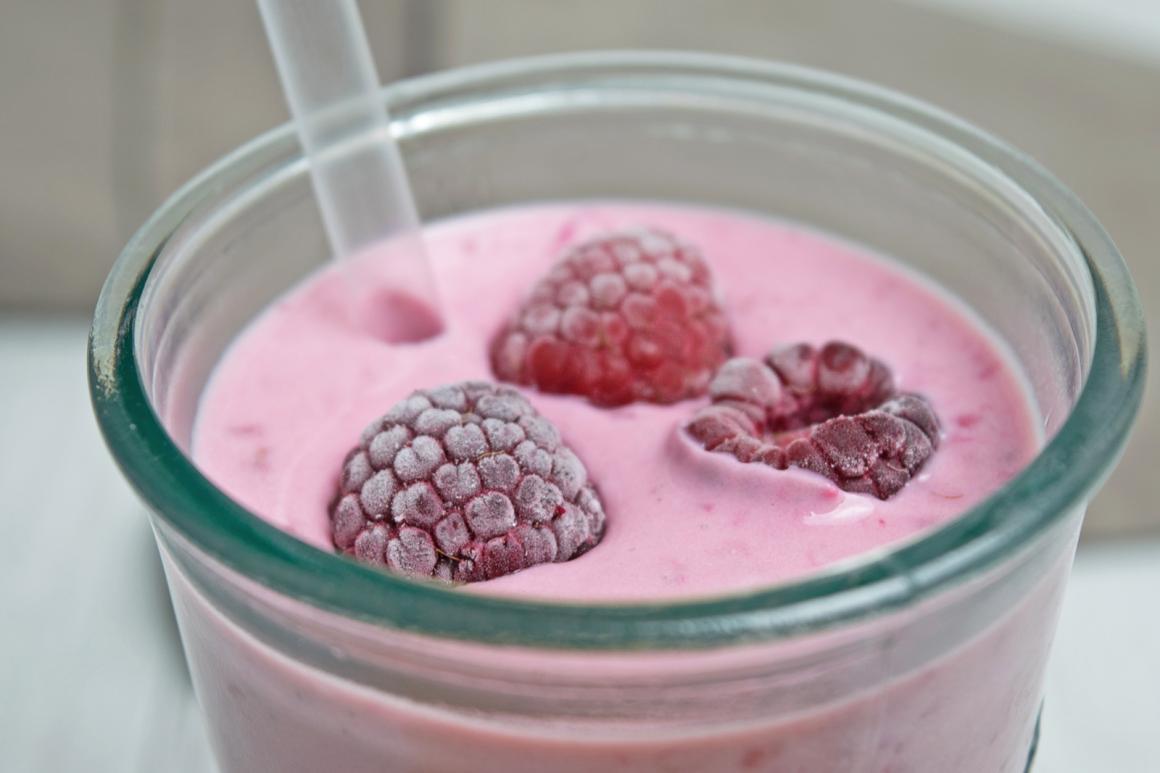 Erfrischender Himbeerdrink
