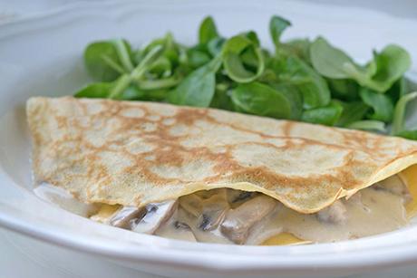 Crepes mit Pilzen