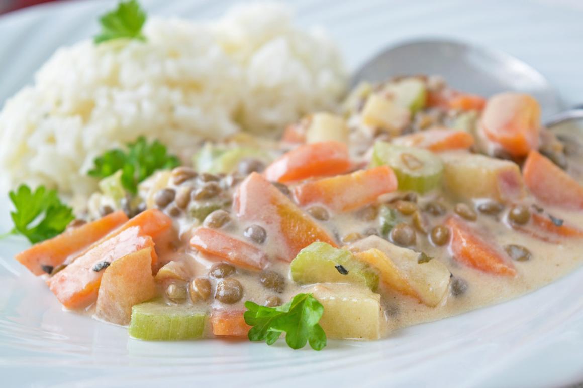 Linsen-Dal mit Kokosmilch