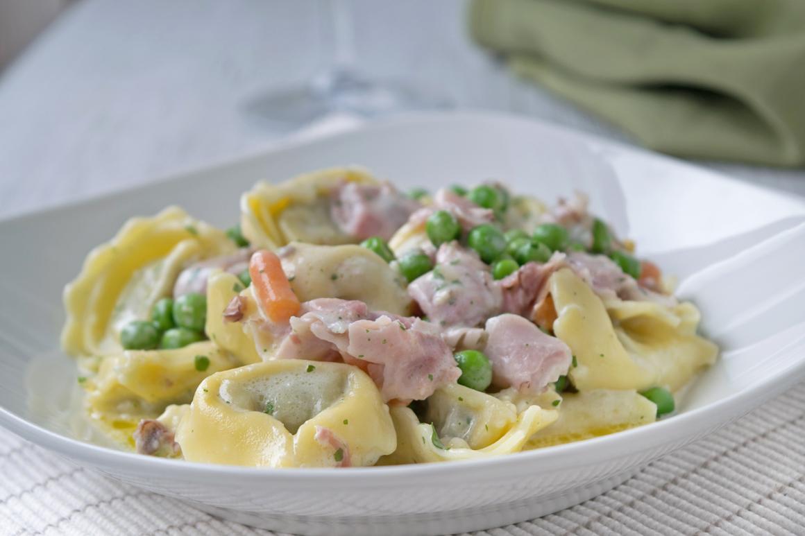 Tortellini mit Erbsen