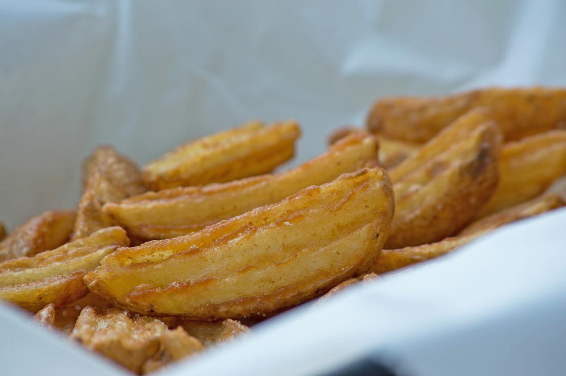 Rustikale Waffelchips