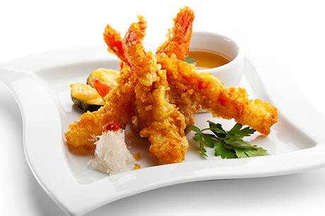 Gebackener japanischer Fisch Tempura