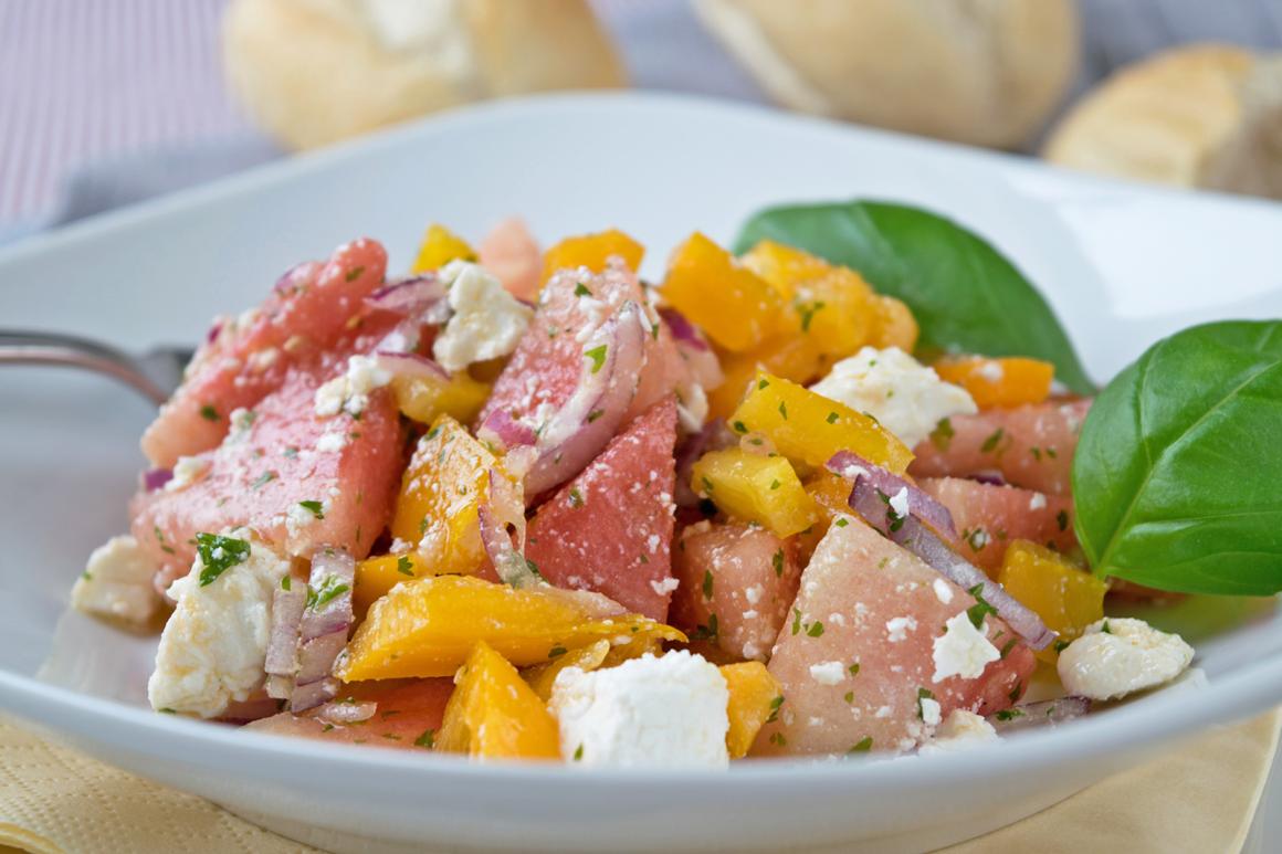 Wassermelonen-Feta-Salat