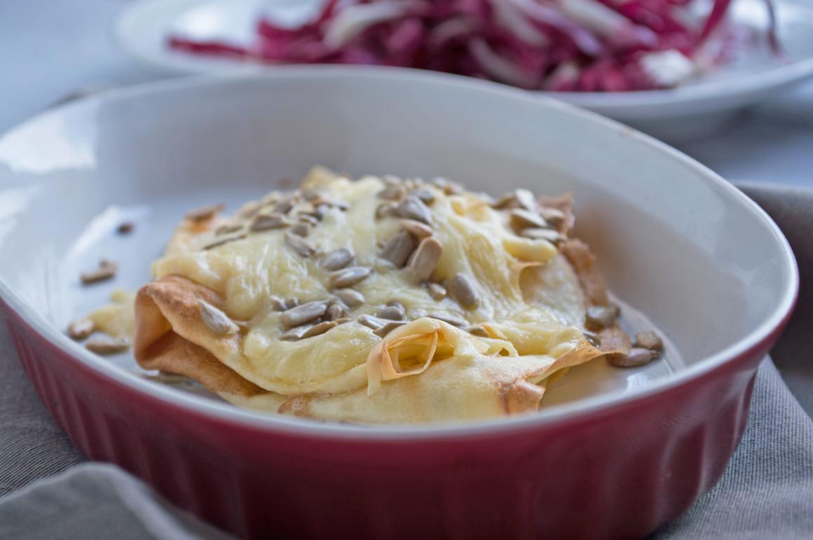Überbackener Nuss-Pfannkuchen