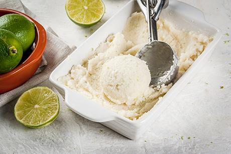 Ingwer-Limonen-Sorbet