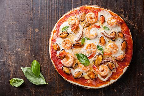 Meeresfrüchte Pizza
