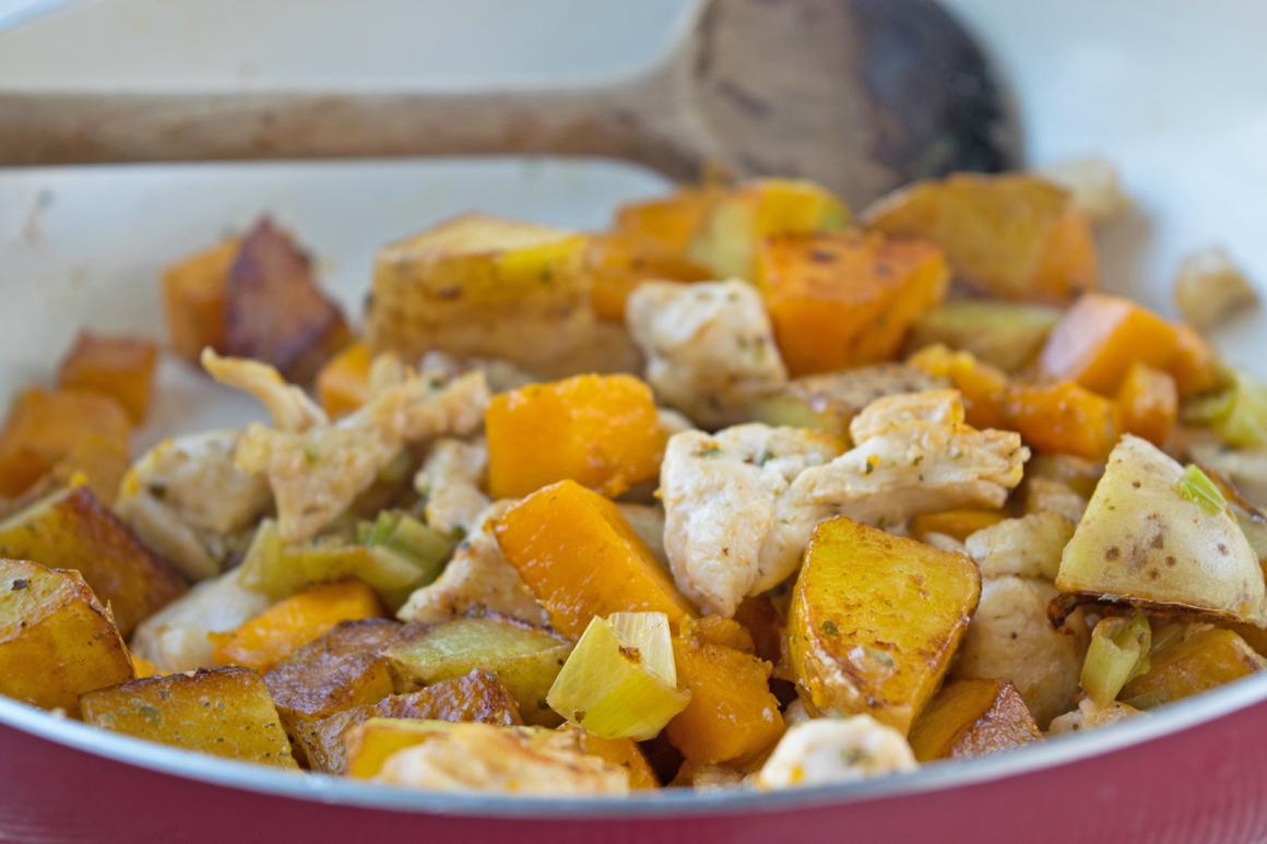 Kürbis-Kartoffel-Pfanne