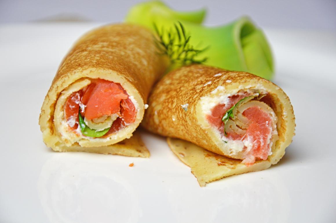 Frische Lachswraps