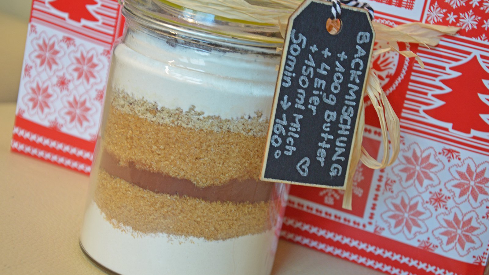 Backmischung im Glas