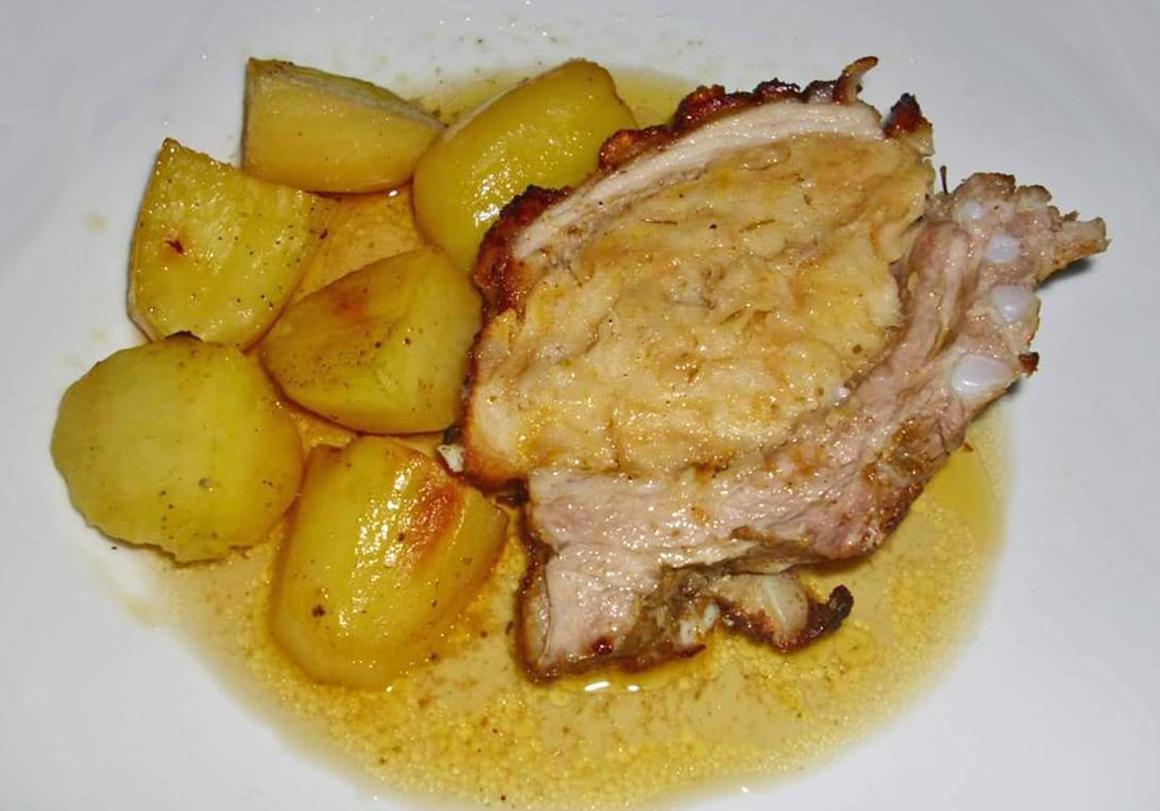 Gefüllter Krustenbraten
