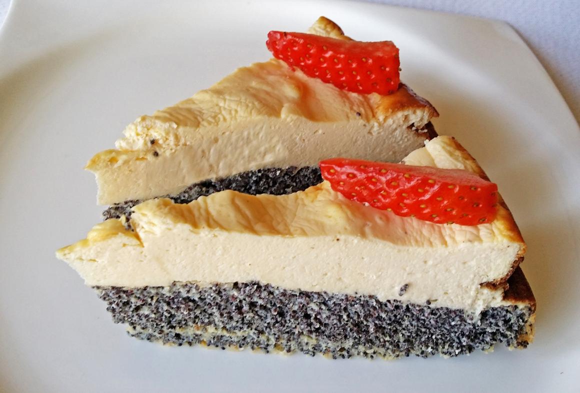 Quarkkuchen mit Mohn