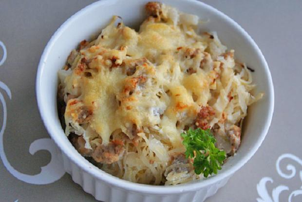 Überbackenes Sauerkraut