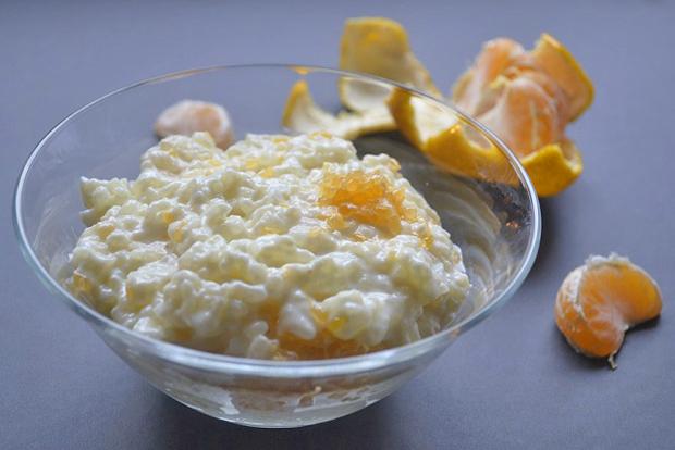 Kokos Milchreis mit Mandarinen