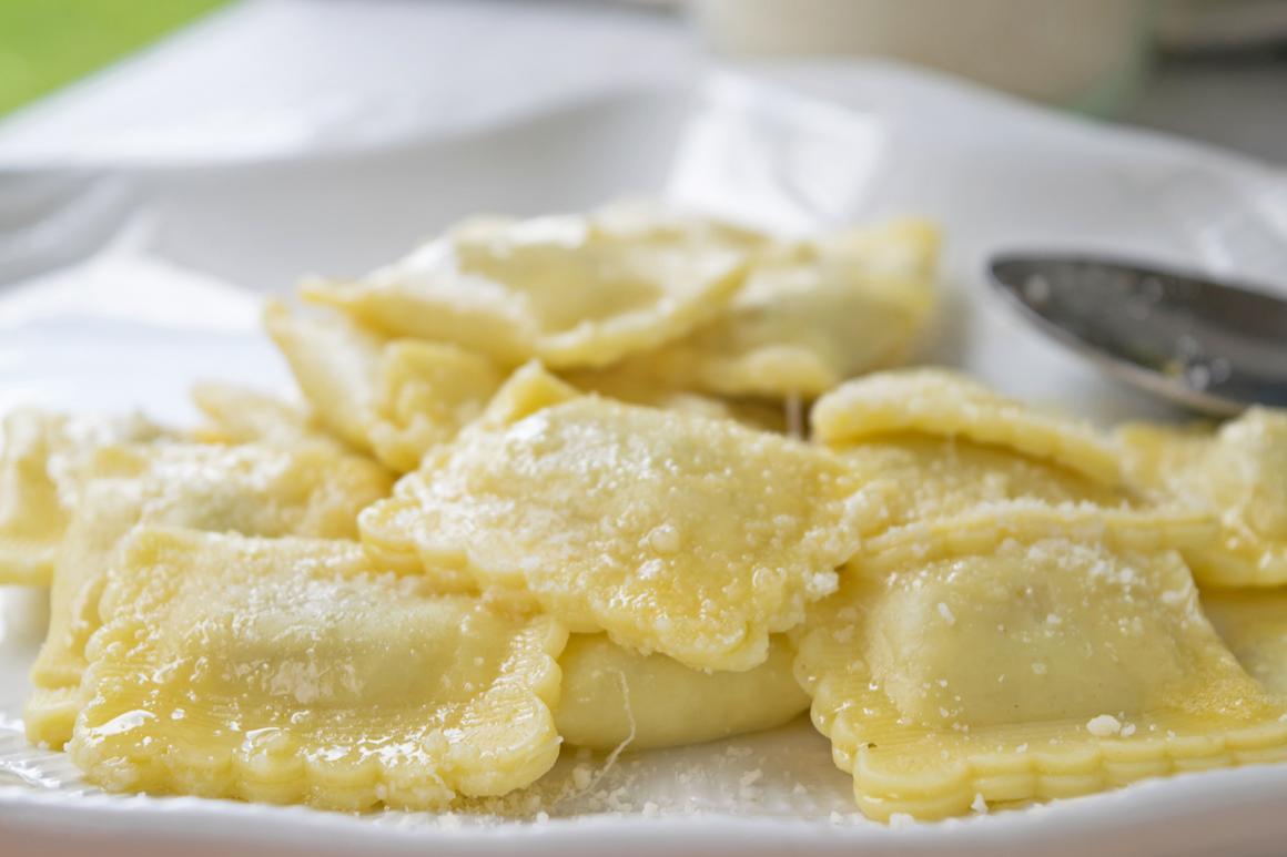 Kürbis-Parmesan-Ravioli