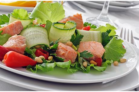 Lachs mit Gurke