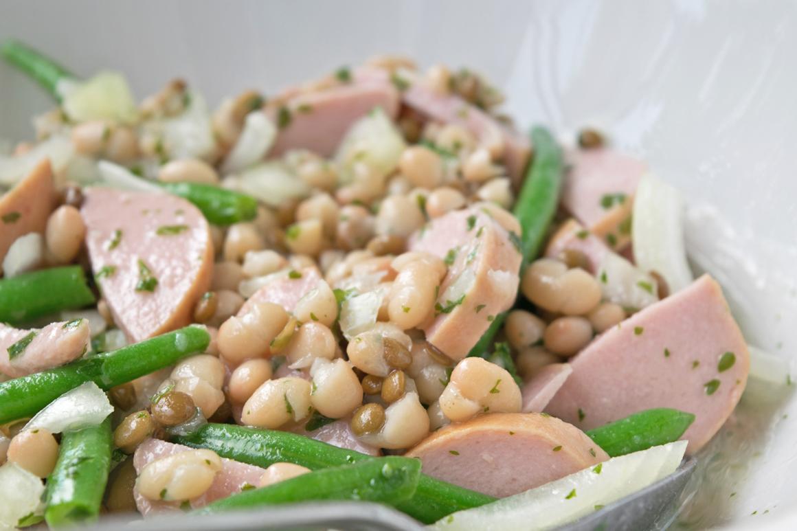 Bohnen-Wurst-Salat