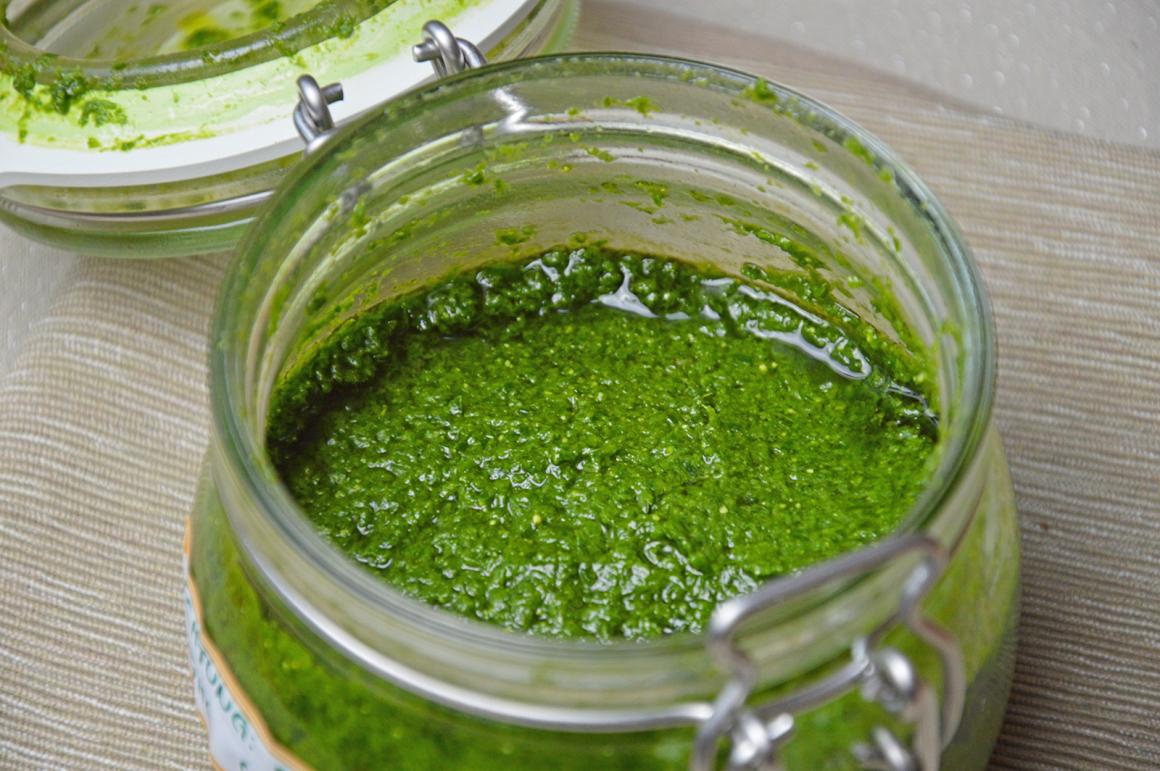 Bärlauchpesto mit extra Knoblauch